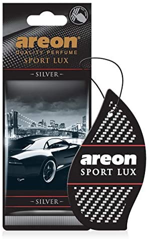 AREON SL02-3 Sport LUX Cardboard Air Freshener, Silver, 3 Pack