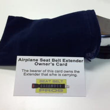 E4 Safety Certified Airplane Seatbelt Extensions (2-Pack) - FITS All Airlines (Except Southwest) - Free Velour Pouch