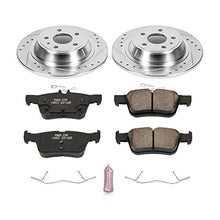 Power Stop K6559 Rear Z23 Carbon Fiber Brake Pads with Drilled & Slotted Brake Rotors Kit