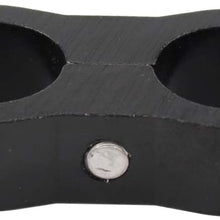 2 Pack Black AN10 10AN Billet Aluminum Nylon/Steel Braided Pipe Tube Dual Oil Fuel Water Line Hose Separator Clamp Tooling Mount