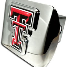 Texas Tech Red Raiders Bright Polished Chrome with Color TT Emblem NCAA College Sports Trailer Hitch Cover Fits 2 Inch Auto Car Truck Receiver