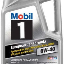 Mobil 1 0W-40 Advanced Full Synthetic Motor Oil, 5 qt.