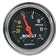 AUTO METER 2401 Traditional Chrome Mechanical Boost/Vacuum Gauge