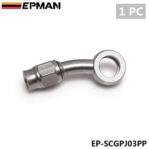 EPMAN Hydraulic Brake Hose Fitting Brake Line Fitting for ID 3.2MM OD 7.5mm hose For Car Motorcycle (Silver, Pack Of 1)