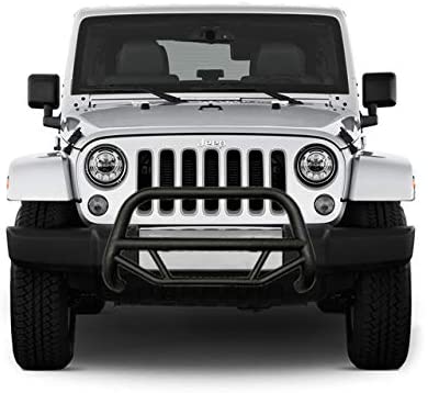 Black Horse Max T Bull Bar Black Textured MBT-MJ103 Compatible with 2010-2017 Jeep Wrangler 2 Door & 4 Door (excl. Winter Edition)