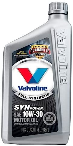 Valvoline (935-6) 10W-30 Synthetic Motor Oil - 1 Quart Bottle