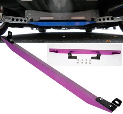 Remix Custom Aluminum Rear Lower Tie Bar Purple Compatible with 92-95 Honda Civic EG Sol