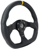 NRG Innovations Reinforced Leather Steering Wheel RST-024MB-R-Y + U.S. Performance Lab Air Freshener