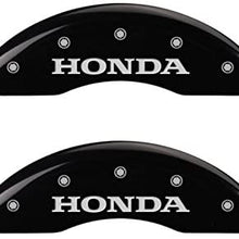 MGP Caliper Covers 20218SHONRD Red Powder Coat Finish "Honda" Engraved Caliper Cover with Silver Characters, Set of 4