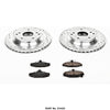 Power Stop K1523 Rear Z23 Carbon Fiber Brake Pads with Drilled & Slotted Brake Rotors Kit