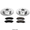 Power Stop K2193 Front Z23 Carbon Fiber Brake Pads with Drilled & Slotted Brake Rotors Kit