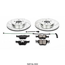 Power Stop K933 Front Z23 Carbon Fiber Brake Pads with Drilled & Slotted Brake Rotors Kit