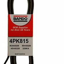 BANDO 3 Piece Serpentine Drive Belt Set Replacement for 2006-2011 Hyundai Accentalternator/water pump - air conditioner- power steering 3250 4PK815 4PK845