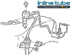 Inline Tube (KIT) Distribution Block with Lines Compatible with 1966 GM A-Body Converting to a Dual Master Cylinder or Front Disc Brakes