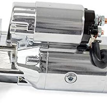 A-Team Performance Small Block Big Block 3.0 HP High Torque Starter Compatible with Chevrolet BB GEN. II, V, VI V8, SB GEN. I V8, Chrome