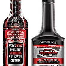 Throttle Muscle One Step Synthetic Fuel System Cleaner and Synthetic Oil Treatment/Converter Package