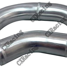 Cxracing Aluminum 1.5" Radiator Hard Pipe Kit for 240sx S13 S14 Ls1 Swap Black Hose