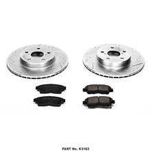 Power Stop K3163 Front Z23 Carbon Fiber Brake Pads with Drilled & Slotted Brake Rotors Kit