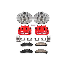 Power Stop KC1854 Z23 Evolution Sport 1-Click Brake Kit with Powder Coated Calipers (Brake Pads, Drilled/Slotted Rotors)