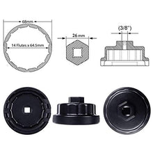 Heavy Duty Oil Filter Wrench for Toyota,Lexus,RAV4,Camry,Tundra,Highlander,Sienna and More-Cup Style Oil Filter Cap Removal Socket Tool for 2.5-5.7L Engine with 64mm Cartridge Style Oil Filter Housing