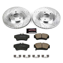 Power Stop K1704 Front Z23 Carbon Fiber Brake Pads with Drilled & Slotted Brake Rotors Kit