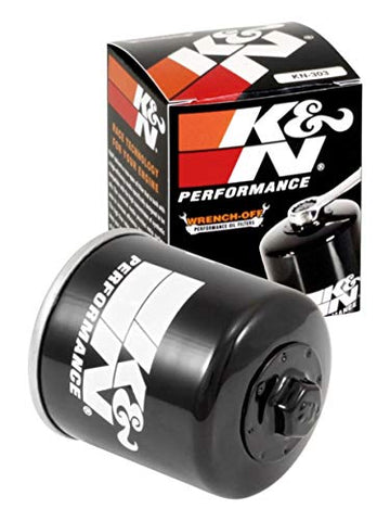 Motocicleta K & N/Filtro de aceite de alto rendimiento Powersports, Negro