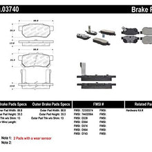 StopTech 309.03740 Sport Brake Pads with Shims and Hardware