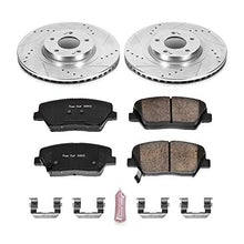 Power Stop K6779 Front Z23 Carbon Fiber Brake Pads with Drilled & Slotted Brake Rotors Kit