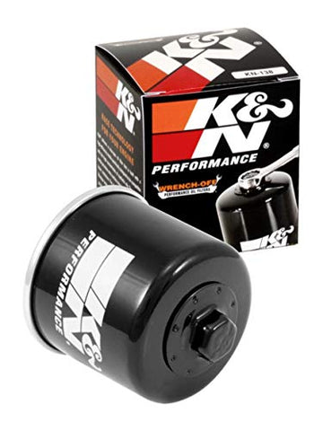 K&N Motorcycle Oil Filter: High Performance, Premium, Designed to be used with Synthetic or Conventional Oils: Fits Select Suzuki Motorcycles, KN-138