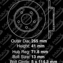 [Rear] Max Brakes Premium XDS Rotors with Carbon Ceramic Pads KT019432