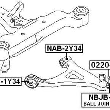 545609X501 - Arm Bushing (for Front Arm) For Nissan - Febest