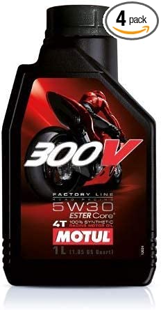 Motul 104125-CS 300V 4T Competition Synthetic Oil, 4 Pack (15W-50 Liter), 33.81 Fluid_Ounces