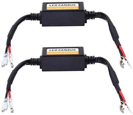 FOORDAY 2 Pcs LED Load Resistor H1/H3 Car Auto LED Headlight Canbus Warning Error-Free Decoder Adapter for DC 9-36V/20W-40W