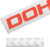 UrMarketOutlet DOHC Red/Chrome Aluminum Alloy Auto Trunk Door Fender Bumper Badge Decal Emblem Adhesive Tape Sticker