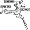 Mb109684 - Arm Bushing (for Front Lower Control Arm) For Mitsubishi - Febest