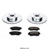 Power Stop K1151 Front Z23 Carbon Fiber Brake Pads with Drilled & Slotted Brake Rotors Kit