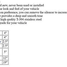 S SIZVER Weld-On Muffler Series 4" Flat Tip N1 Tip 2.5" Inlet+Silencer