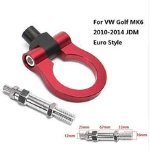 EPMAN Car Racing Trailer Hook Ring Eye Race Tow Towing Front Rear for VW Golf MK6 10-14 JDM Euro Style TK-RTHLPH011 (Red)
