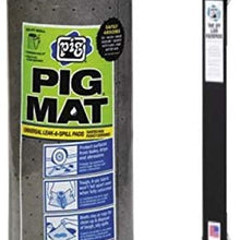 Pig Mat Oil Absorbent Pads Dispenser Bundle - 50 feet x 15 feet Roll of Oil Mat (25201) | 1 Mat Roll Holder (57701)