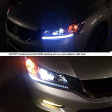 iJDMTOY (2) Even Illuminating Headlight LED Daytime Running Lights Retrofit LED Assembly Compatible With 2013-2015 Honda Accord Sedan, Xenon White