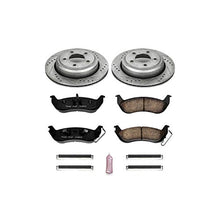 Power Stop K6181 Rear Z23 Carbon Fiber Brake Pads with Drilled & Slotted Brake Rotors Kit