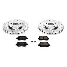 Power Stop K1614 Front Z23 Carbon Fiber Brake Pads with Drilled & Slotted Brake Rotors Kit