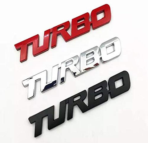 Turbo Door Trunk Window Emblem Fender Trim Kit 2 Piece Kit (RED)