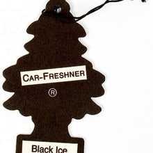 LITTLE TREES Car Air Freshener | Hanging Paper Tree for Home or Car | Black Ice | 10 Pack