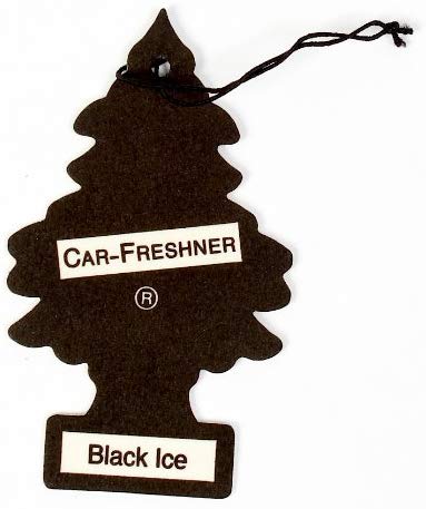 LITTLE TREES Car Air Freshener | Hanging Paper Tree for Home or Car | Black Ice | 10 Pack