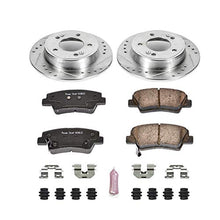 Power Stop K6501 Rear Z23 Carbon Fiber Brake Pads with Drilled & Slotted Brake Rotors Kit