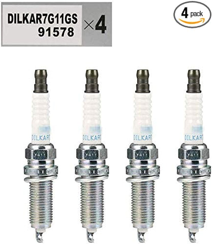 NEW -4PCS- DILKAR7G11GS NEW Laser Lridium Spark Plug 91578