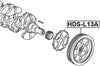 Harmonic Balancer Engine Crankshaft Pulley L13A Febest HDS-L13A Oem 13810-PWA-013