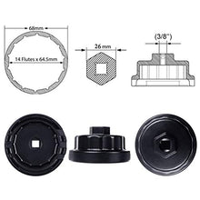 Heavy Duty Oil Filter Wrench for Toyota,Lexus,RAV4,Camry,Tundra,Highlander,Sienna and More-Cup Style Oil Filter Cap Removal Socket Tool for 2.5-5.7L Engine with 64mm Cartridge Style Oil Filter Housing
