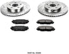 Power Stop K2406 Front Brake Kit with Drilled/Slotted Brake Rotors and Z23 Evolution Ceramic Brake Pads,Silver Zinc Plated